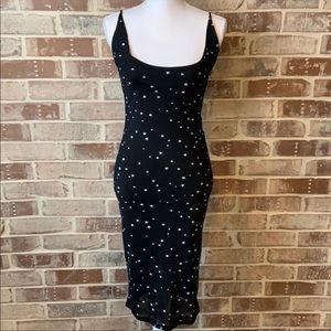 Celestial Star Zodiac Dress Scoop Neck MIDI